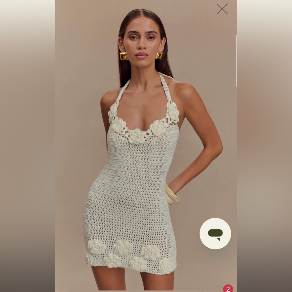 Liyah Floral Hand Crochet Meshki Dress